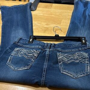 Buckle Women's Boot Cut Jeans in Deep Blue